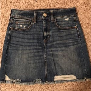 Denim mini skirt